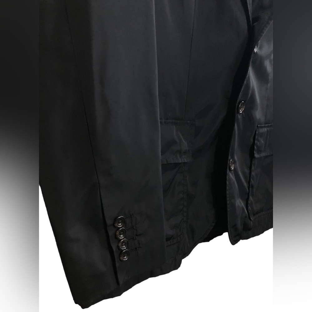 Black Saks Fifth Avenue Water Repellent Blazer Coat Jacket Mens Small Workwear - Picture 10 of 14